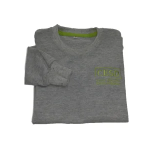 Remera piqué gris melange mangas largas