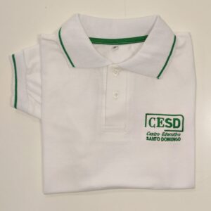 Chomba piqué blanco mangas cortas -NUEVO-