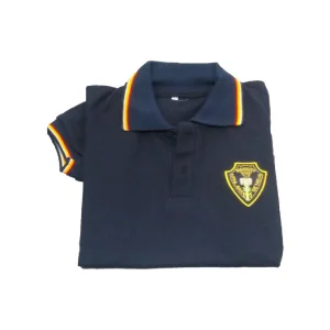 Chomba piqué azul mangas cortas