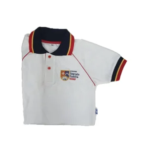 Chomba piqué blanco mangas cortas