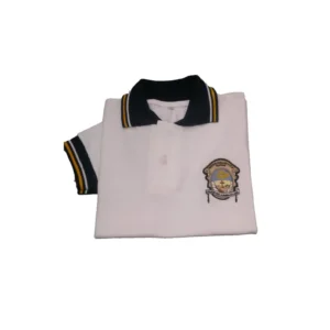 Chomba piqué blanco mangas cortas