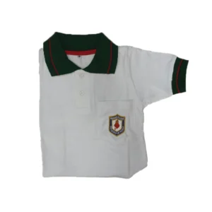 Chomba pique blanco mangas cortas