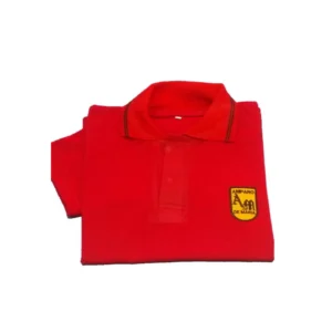 Chomba piqué rojo mangas cortas