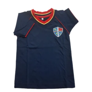 Remera jersey azul mangas cortas