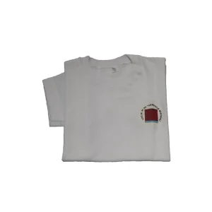 Remera piqué blanco mangas cortas