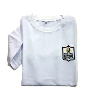 Remera piqué blanco mangas cortas