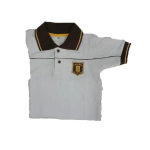 Chomba piqué blanco mangas cortas