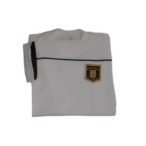 Remera piqué blanco mangas cortas