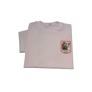 Remera piqué blanco mangas cortas