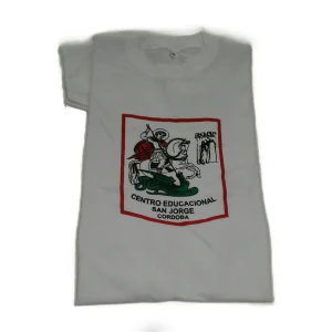 Remera piqué blanco mangas cortas