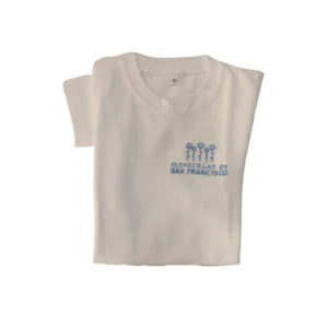 Remera pique blanco mangas cortas