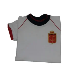Remera piqué blanco mangas cortas
