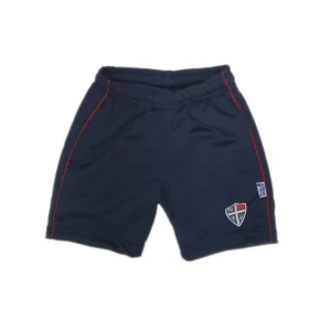 Short friza deportiva rústica azul