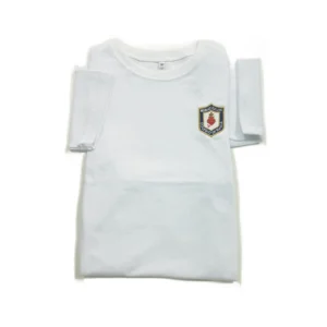 Remera piqué blanco mangas cortas