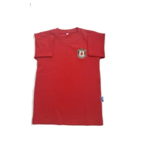 Remera piqué rojo mangas cortas