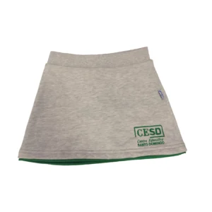 Pollera con calza frisa rustica gris -NUEVO-